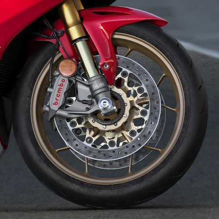 Detailn&yacute; z&aacute;ber na koles&aacute; Marchesini.